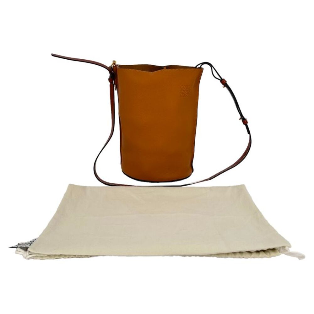 Loewe Gate Bucket Bag in Camel Leather